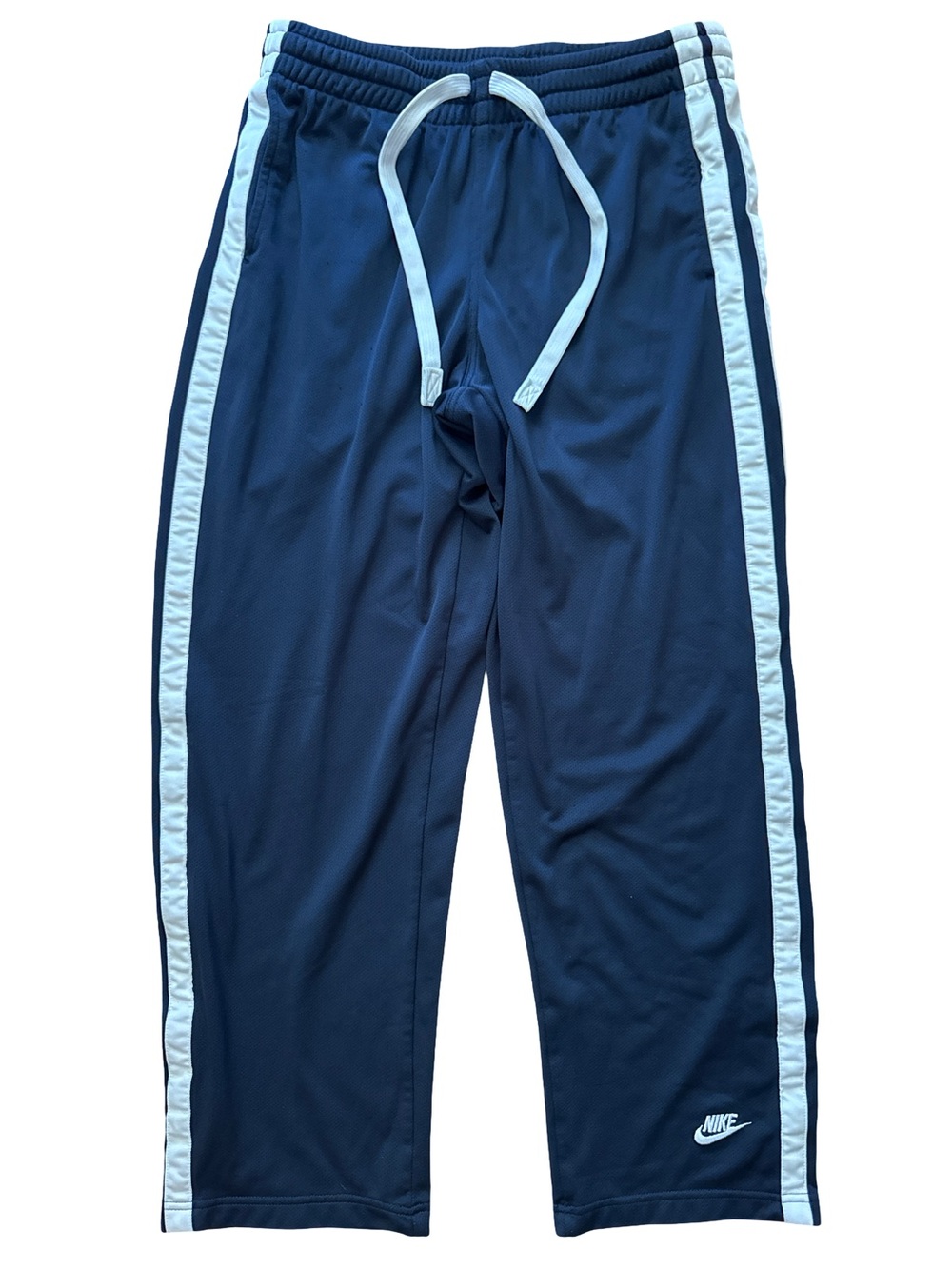 Vintage Y2K Nike Navy Blue Men’s Track Style Pants Size Large Nike Logo Swoosh